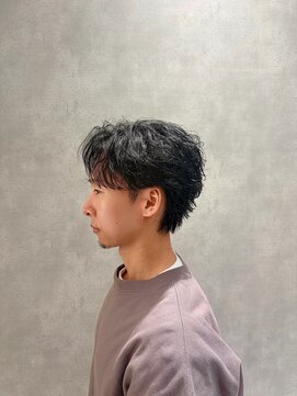 メンズサロン ルーブ 新潟(メンズサロンLOOB) 刈り上げセンターパートフェザーパーマツーブロックメンズカット
