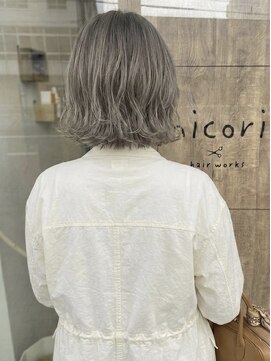 ニコリヘアワークス(nicori hair works) ボブ×ハイトーン×外ハネ1