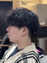 ブルニール 心斎橋(BLEUNIR) 波巻きスパイラルパーマ マッシュ 刈上げ フェード