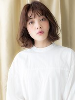 カバーヘア イヴ 戸頭店(COVER HAIR EVE)&nbsp;スモーキーカラー/外ハネミディアム/モカブラウン/小顔カットe