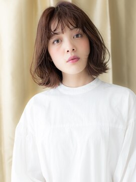 カバーヘア イヴ 戸頭店(COVER HAIR EVE) スモーキーカラー/外ハネミディアム/モカブラウン/小顔カットe