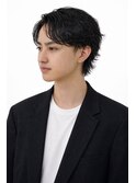センターパート×ニュアンスウルフ
