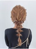 20代30代編みおろしヘアアレンジ 結婚式 二次会