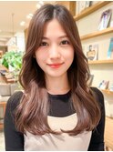 韓国くびれロングレイヤーカットオルチャン京都小顔顔まわり艶髪