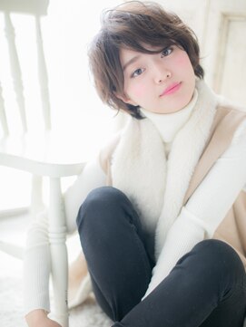 モッズ ヘア 福岡姪浜店(mod's hair) mod's姪浜/グレージュアッシュくせ毛風小顔エアリーショートh