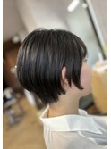 大人丸みショートボブ　