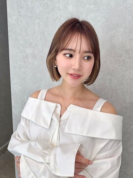 ビームズヘア 藤が丘店(Bee Ms HAIR) ボブ大人ボブベージュカラーインナーカラー名古屋ボブ藤が丘