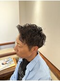 カルマパーマ/ベリーショート/ダークアッシュ/ニュアンスパーマ