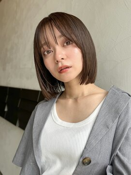 ミィ 表参道(mee.) 前髪/アンブレラカラー/こなれミディ/イメチェン/ぱっつんボブ