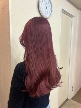 アジールヘア 北千住駅西口店(agir hair) ピンクカラー　暖色カラー