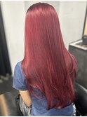 ダブルカラーピンクベージュベージュカラーケアブリーチレイヤー