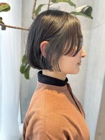 セイドット リー(Say. Ree)&nbsp;Say.ショートボブブルーカラーデジタルパーマミニウルフ表参道