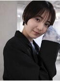 ▽レイヤーショート ミニウルフブリーチなし前髪ミディアム新宿
