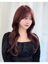 レイリー 原宿 表参道(Rayreee)&nbsp;韓国風ワインレッドロングレイヤー