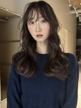 フィルムス 大阪本町(FILMS) ロング/レイヤーカット/シースルーバング/ベージュカラー/本町