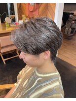 エルマノ 仙川(L mano) 〈k4〉メンズカット/スパイキーショート/ホワイトベージュ