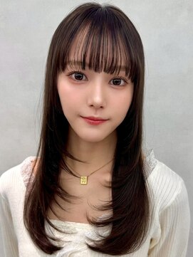 エジョン 八幡山店(Aejon) 八幡山レイヤーカット韓国ダブルカラー顔周り前髪カットボブ