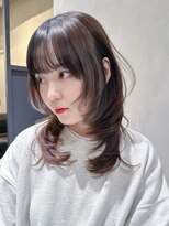 アルバム 池袋(ALBUM)&nbsp;前髪カットおくれ毛くびれミディウルフレイヤー_F1190