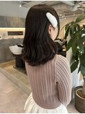 【marfe】アッシュブラウン＿ゆるふわミディ＿やわらかミディ