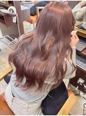 ピンクベージュ×ダブルカラー