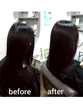 コルテ 倉敷西坂店(CoRte.) 【before/after】憧れのシルクストレート/地毛風縮毛矯正/ツヤ感
