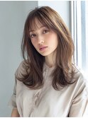 ダークブルーワンホンレイヤー/ニュアンスウルフ/デジタルパーマ