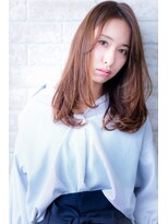 ヘアーアートシフォン 池袋西口店(Hair art chiffon)&nbsp;モーブカラーのワイドバングで大人かわいいくびれミディ