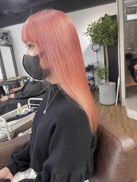 アルカナ 原宿表参道(ARCANA) オレンジ　ピンク　ケアブリーチ　ボブ