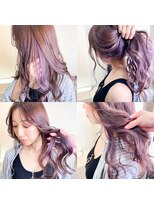 ミシェリー(misherry)&nbsp;美髪セクションカラーセミロンググラデーションカラーラベンダー