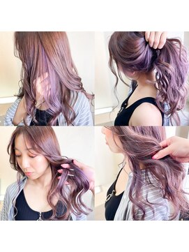 ミシェリー(misherry) 美髪セクションカラーセミロンググラデーションカラーラベンダー