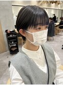 中川陽南子【前髪インナーカラーブルーブラックコンパクヘア