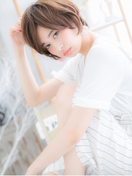 モッズヘア 越谷(mod's hair) ココアベージュ小顔抜け感ラフショートウルフc5越谷20代30代40代