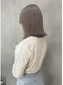 ハイトーングレージュ×切りっぱなしbob