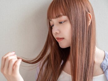 スリーランド(THREELAND)の写真/〈蒲生〉ピンとなりすぎない！髪質改善縮毛矯正で毛先までしっとり＊ナチュラルなストレートヘアをご提供！