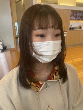 カッツ 笠岡店(CUT S) 顔まわりレイヤーたっぷりミディアムヘア