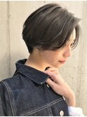 ハンサムショート センターパートショート ニュアンスカラー