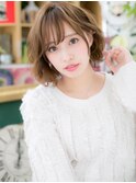 細巻きハイライト韓国風大人可愛いボブパーマc6大宮20代30代40代