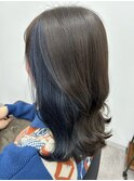 インナーカラー×ブルー