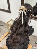 ヘアセット/ハーフアップ/結婚式お呼ばれヘアセット/池袋