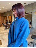 春日/大野城/ボブレイヤー/ブリーチなしレッド/20代/30代/40代