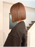 大平/切りっぱなしボブ前下がり縮毛矯正髪質改善吉祥寺前髪20代