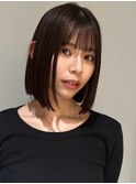 ぷつっと切りっぱなしボブ