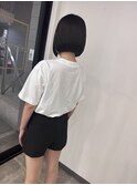 シルキーカット 暗髪ボブ