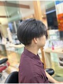 アッシュグレー マッシュメンズ　メンズカット