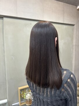 ファビ 渋谷(Fab) くびれヘア/暗めカラー/アプリコットオレンジ/縮毛矯正