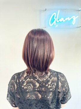 グランツ(GLANZ) 柔らかピンクブラウン×レイヤーミディ