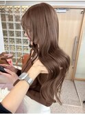 ミディアムヘア/暗めカラー/グランマッシュ/梅田