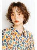 品のある柔らかウェーブパーマボブ