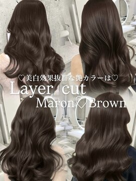 アイシー 表参道(ICY) 韓国艶髪◇美白見え透明感マロンブラウンカラー/マロンベージュ