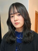 ロティー 天神(loty)&nbsp;ミディアムレイヤー 顔周りカット グレージュ 透明感カラー 20代